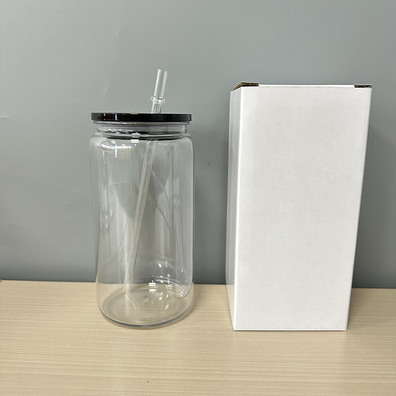 Transparent cup + black lid