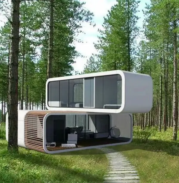 Nanhu Prefab Houses Space Capsule House Concept Com Todo Conjunto Armário De Cozinha Dentro Casa Do Recipiente