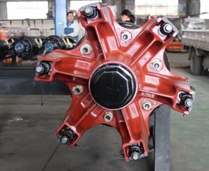 Liangshan Factory Semi <strong>Trailer</strong> Parts Six <strong>Spoke</strong> Hub Brake Size 420*180mm <strong>Wheel</strong> Fixing Stud5*3/4'' - Product Image 3