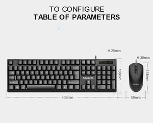 Factory Price Wired USB <strong>Keyboard</strong> and <strong>Mouse</strong> Kit Laptop Office Games Business <strong>Keyboard</strong> and <strong>Mouse</strong> Kit - Product Image 2