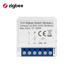 Módulo de interruptor inteligente SLS Zigbee 1 Gang Tuya 10A Relé Control remoto inalámbrico Sin cable neutro Compatible con Google Home Alexa - Product Image 1