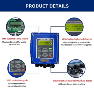 เครื่องตรวจจับการไหลของน้ำเย็นอัลตร้าโซนิคเครื่องวัดการไหล4-20mA RS485แบบอินไลน์ - Product Image 3
