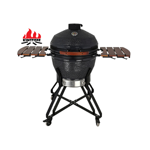 KIMSTONE <span class=keywords><strong>Kamado</strong></span> 24 inç <span class=keywords><strong>3</strong></span> In 1 sigara içen kömür yumurta ızgara seramik karbon fırın barbekü ızgara açık pişirme