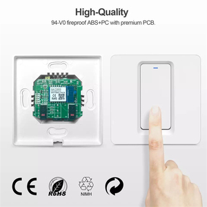 Glomarket Tuya WiFi Zigbee Smart Light Switch interruttore a parete a pulsante 1/2/3 Gang funziona con Alexa Google Home - Product Image 5