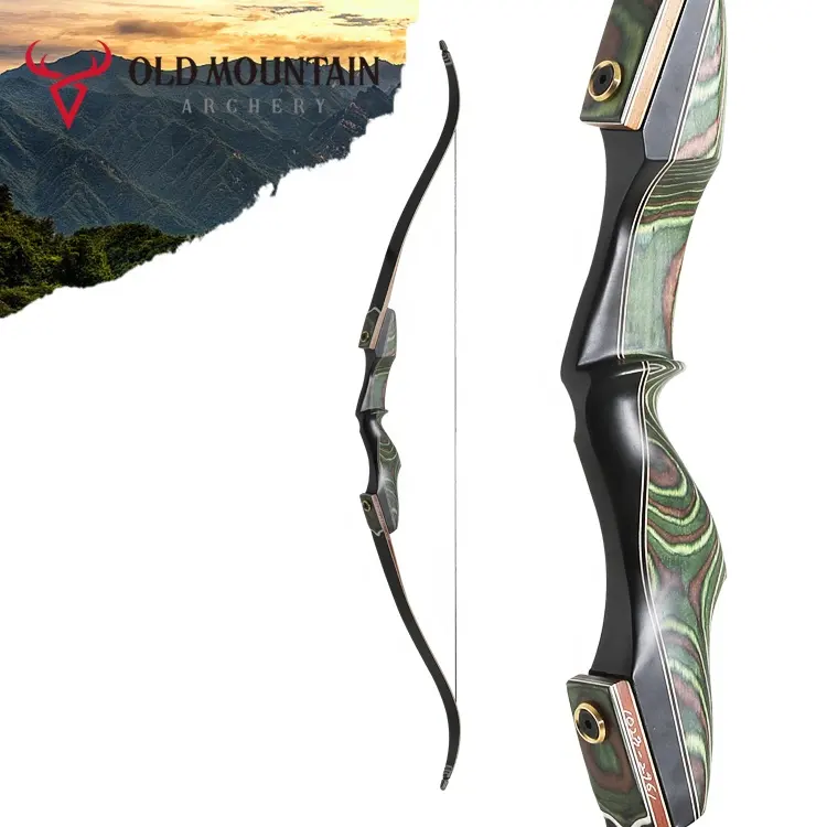 Old Mountain 2024 New Left Hand 60 "Ghost Risers de madera Takedown Riser Bow Arco recurvo