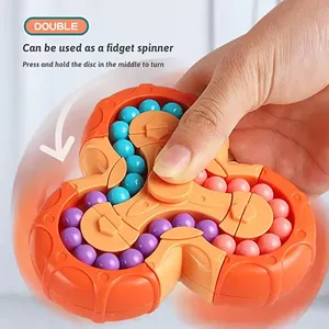 Puzzle di magia rotanti educativi di decompressione con perline girevoli con fagioli magici giocattoli di colore in plastica con cubo magico - Product Image 3