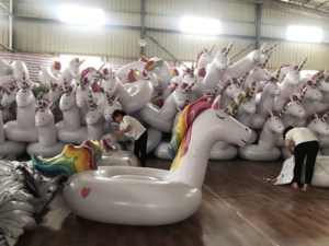 Летняя Пляжная Большая Надувная плавающая игрушка единорог для бассейна с быстрыми клапанами большая раздувная подушка - Product Image 6