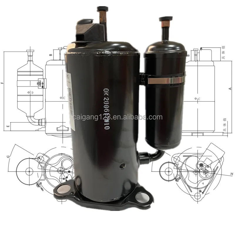 Compresor rotativo de aire acondicionado trifásico 200V 4KS225MAA R407C para marca P Matsushita 4KS