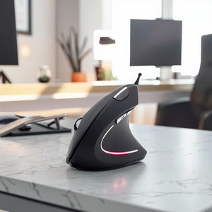 2.4G Wireless ergonomico Mouse ricaricabile 400mAh batteria Design a lunga durata LED a destra per uso ufficio Computer PC - Product Image 2
