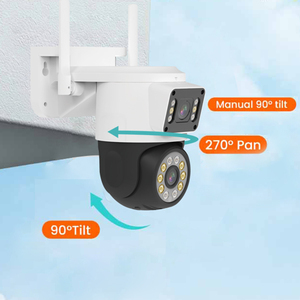 闭路电视移动应用P2P户外IP智能2MP和2MP Camara de seguranca双镜头PTZ无线Yoosee WIFI摄像机 - Product Image 2