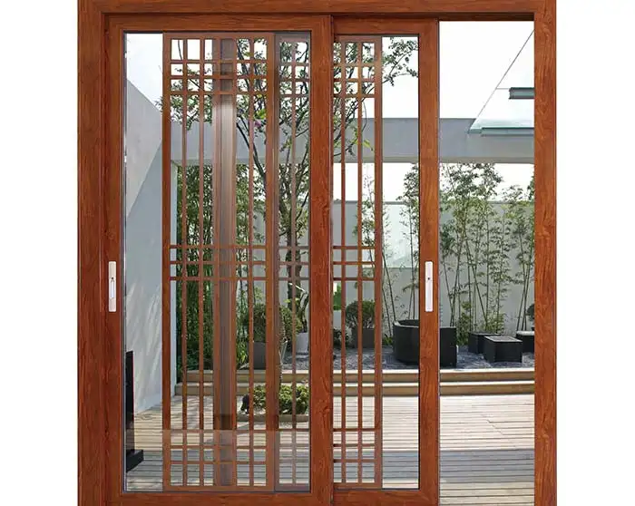 Pieghevole in alluminio profilo temperato di vetro doppi vetri della porta e della finestra scorrevole in lega di alluminio patio porta porta interna