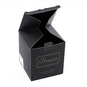 Quảng trường biểu tượng tùy chỉnh thân thiện với môi dập nổi cứng nhắc <span class=keywords><strong>Cube</strong></span> tông nến hộp quà tặng với nghiêng bản lề Nắp - Product Image 2