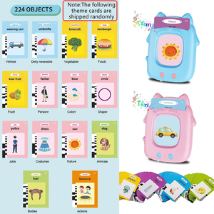 Máquina de aprendizaje para niños, tarjetas Flash parlantes, libro de audio electrónico para niños de jardín de infantes, aprendizaje de inglés, alemán, español y francés - Product Image 3