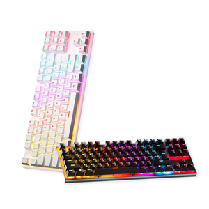 ゲーマーデスクトップPCコンピュータ用ミニ有線RGBLEDメカニカルゲーミングキーボードOEM USB87キー - Product Image 2