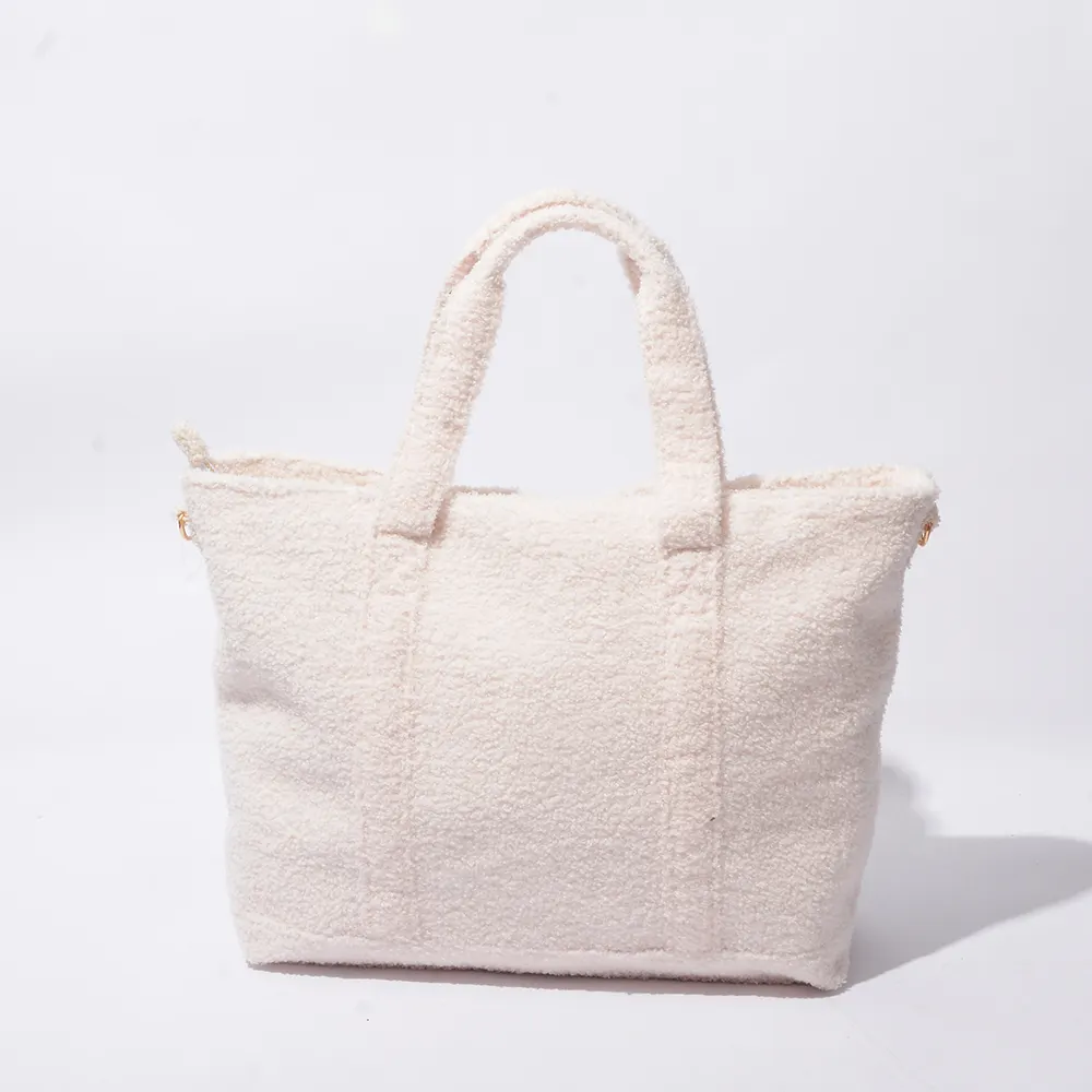 Sac à main en peluche de grande capacité pour femme, fourre-tout blanc de grande taille, 4 couleurs, collection hiver 2022, Offre Spéciale