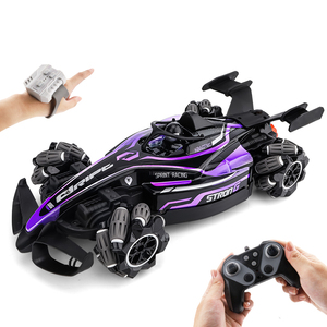 F1ดริฟท์4WD รถ RC ไฟ LED สำหรับรถแข่งรถแข่งของเล่นป้องกันการชน360การหมุนการแสดงความสามารถรวมถึงรีโมทคอนโทรลจำลองแก๊สสเปรย์ - Product Image 1