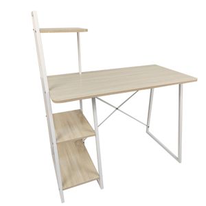 3 Tiers Storage White Fancy Wooden <strong>Computer</strong> Desk with Desktop <strong>for</strong> Study Home - Product Image 3