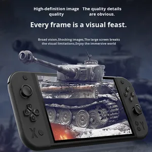 ใหม่คอนโซลเกม G90ขนาดใหญ่7นิ้วย้อนยุคหน้าจอ HD ความละเอียดสูง PSP ผู้เล่นสองคนผู้เล่นมือถือสื่อสาร Wi-Fi