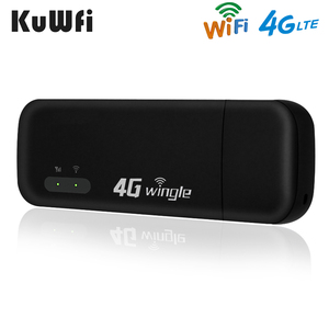 Consegna rapida KuWFi sim card 4g wifi modem router wireless play e spina per interni 4G dongle usb router per uso informatico - Product Image 4