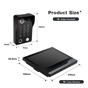 7-Inch Video <strong>Intercom</strong> IP WiFi Doorbell Camera Kit with Fingerprint Door Release Video Door Phone