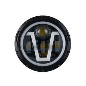 Super Bright 1PCS <strong>7</strong>&quot; Round <strong>V</strong>-type Halo Ring Replacement for Jeep <strong>Led</strong> ProjectorLED Headlight - Product Image 2