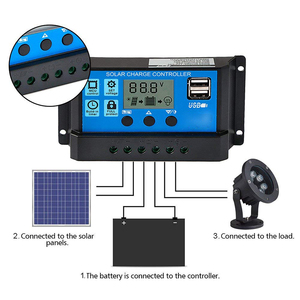 ソーラー充電コントローラー10A 20A 30A 12V 24VソーラーPWMオフグリッドソーラーパネルコントローラー - Product Image 4