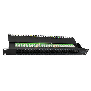 Keystone-Panel de parche de Puerto RJ45 RJ11, teléfono de paso a través integrado, 19 pulgadas, 2U, 50 - Product Image 2
