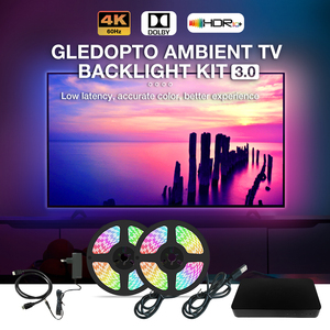 Gledopto Tuya TVバックライトキットアンビエントLEDストリップHDMIモニター用同期ボックス12V DC 80 ABS音声制御アプリコントロールモード - Product Image 4