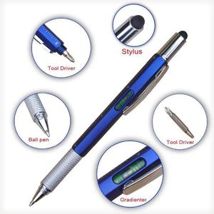 Hot-selling <strong>Multi</strong> <strong>Functional</strong> Tool Plastic Ballpoint Pen With Six-In-One Stylus Screen Custom Logo for Gift - Product Image 3