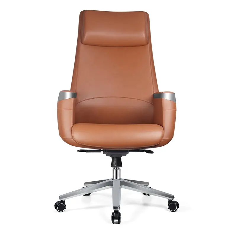 Meubles de haute qualité bras standard commercial de luxe exécutif dossier haut pivotant patron exécutif chaise de bureau en cuir PU