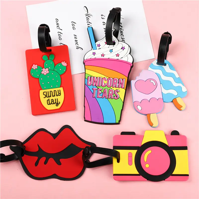 Custom 3d Soft Silicone Luggage Tag/ Rubber Bag Tag/ Pvc Blank Luggage Tag