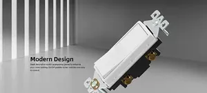 6A çift Rocker duvar anahtarı için 15A 120V/277V tek kutuplu amerikan tarzı 3-Way anahtarı tipi 6A/10A Max akım yeteneği - Product Image 4