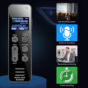 V63 Audio <strong>Recorder</strong> Digital Display Screen Sound-activated <strong>Recorder</strong> Built-in Mic Multi-language Line-in Recording - Product Image 5
