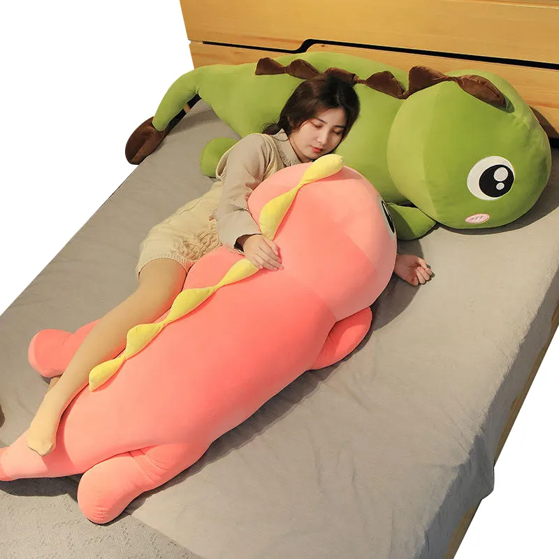 Venta al por mayor encantadores juguetes de peluche personalizados dinosaurio suave almohada sofá cojín almohada juguete de peluche para el dormitorio de los niños