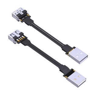 ADT USB2.0บางเฉียบสั้นสายเคเบิลชนิดแบน-ตัวผู้หญิงแหล่งจ่ายไฟสูงข้อมูล6A ชาร์จเร็วสาย0.2M 2M - Product Image 1