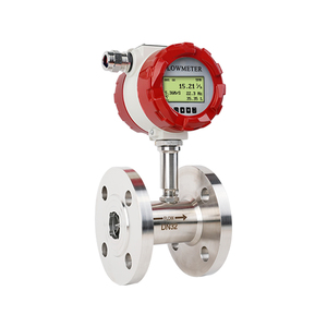 Medidor de flujo de turbina digital con conexión de brida DN125, salida de pulso, medidores de flujo de medición de volumen de leche de acero inoxidable, soporte OEM - Product Image 1
