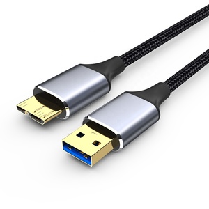 สูงชั้นทองชุบไนลอน braid 3.3ft 1 m USB A ถึง micro B 3.0 ข้อมูล fast ชาร์จสําหรับเครื่องพิมพ์ดิจิตอลกล้องฮาร์ดดิสก์ - Product Image 1