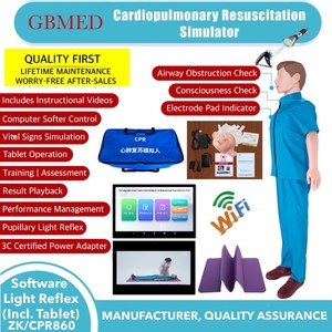 Full-Body Wireless CPR Training Manikin with Tablet &amp; <strong>Computer</strong> <strong>Software</strong> Pupil Light Reflex for Medical School <strong>Use</strong> - Product Image 2