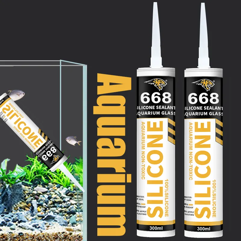 Lem perekat silikon akuarium asetat cepat kering lem silikon asam asetat lanjutan untuk kaca ikan tahan air