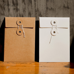 Großhandel benutzer definierte recycelbare Kraft papier umschlag Dokument Papier umschlag mit Schnur verschluss - Product Image 2
