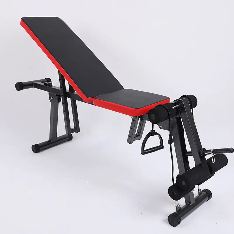 Cadeira de treino de força para academia em casa, cadeira de levantamento de peso dobrável ajustável multifuncional para exercícios físicos