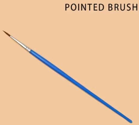 Pinceau pointu bleu