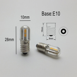 1W E10 LED 6V 12V ไฟแสดงสถานะสีแดงสีเขียวไฟสัญญาณ BA9S 24V 48V 60V 110V 220V หลอดไฟสำหรับไฟฉายไฟฉายไฟหน้า - Product Image 5