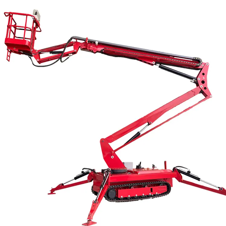 Heavy Duty Hidráulico Eléctrico Autopropulsado Crawler Cherry Picker Spider Boom Lifts