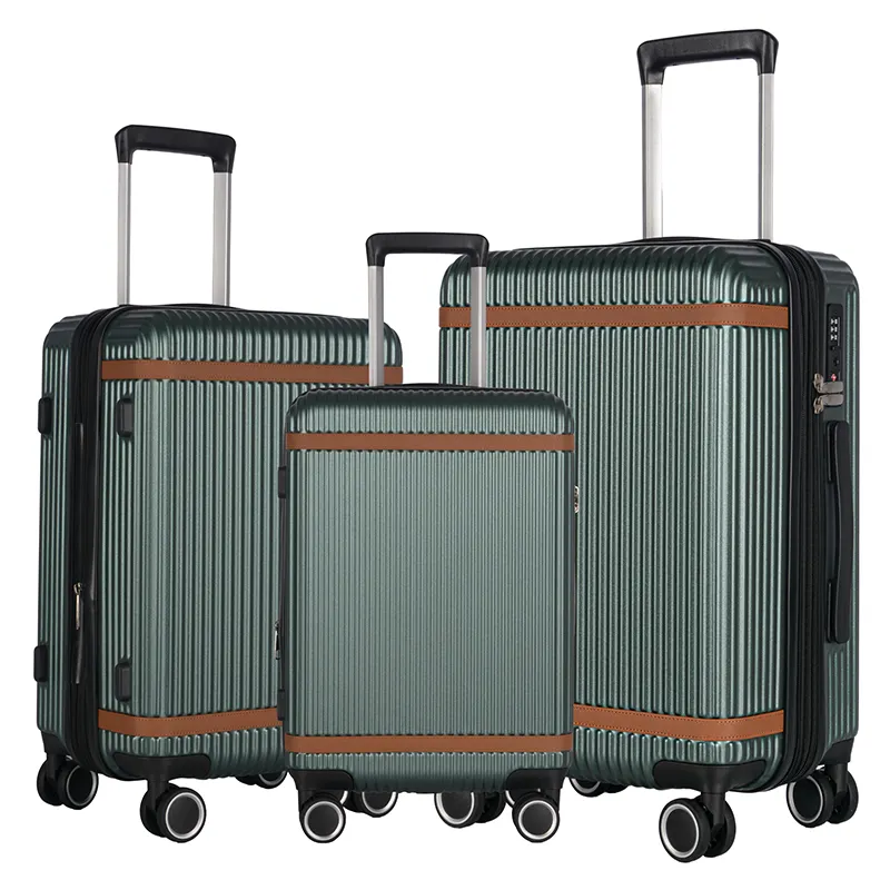 Bavullar setleri seyahat arabası bagaj 4 tekerlekler ABS tekerlekli çanta bagaj erkekler kadınlar için aile seyahat Set rulo bavul