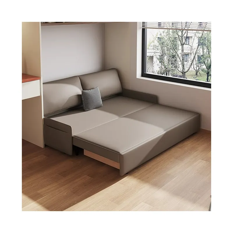 Moderno Simple gato rasguño tela sofá cama integrado plegable de doble propósito multifuncional sala de estar sofá pequeño apartamento