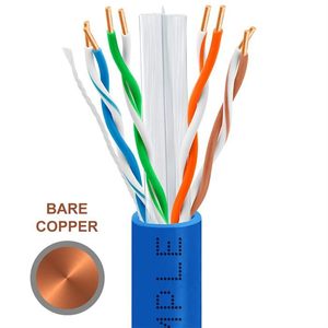 散装电线-橙色6类5e实心1000英尺<span class=keywords><strong>UTP</strong></span>电缆23AWG CCA铜网局域网以太网电缆