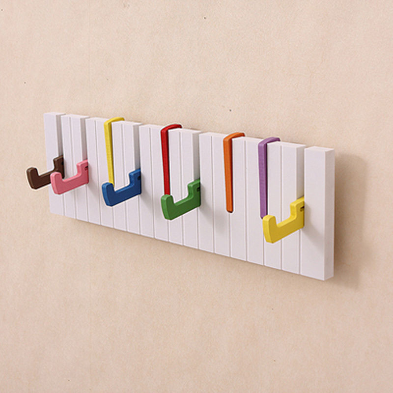 9 hooks, colored, 50cm