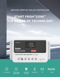 20A Solar laderegler, 12V/24V Solarpanel-Regler mit einstellbarem LCD-Display USB-Anschluss - Product Image 5