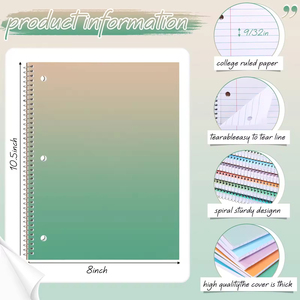 Venta al por mayor de fábrica, estudio universitario barato, planificación de trabajo diario, cuaderno en espiral de Color, cuaderno diario encuadernado - Product Image 2